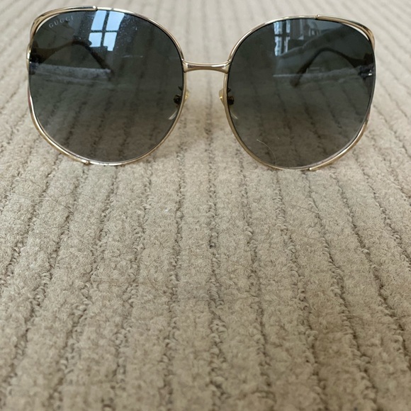 Gucci glasses, oversized, golden metal frame - Picture 5 of 13